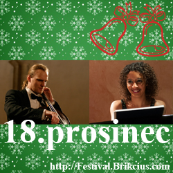 http://Festival.Brikcius.com - FESTIVAL BRIKCIUS - final Christmas concert - CELLO AND PIANO & FIVE JUBILEES (Leoš Janček, Josef Suk, Iša Krejč, Antonn Dvořk, Bohuslav Martinů) / Justine Verdier - Piano (France) & František Brikcius - Cello (Thursday 18th December 2014, 7.30pm, Stone Bell House, Prague)