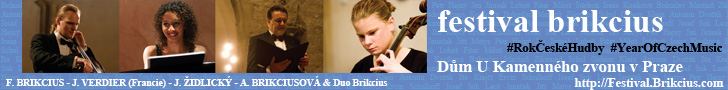 http://Festival.Brikcius.com - FESTIVAL BRIKCIUS - the 3rd chamber music concert series at the Stone Bell House in Prague & Year of Czech Music (Autumn 2014)
