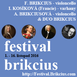 http://Festival.Brikcius.com - FESTIVAL BRIKCIUS - 5. ročnk cyklu koncertů komorn hudby v Praze (1. - 16. listopad 2016)