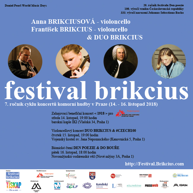 http://Festival.Brikcius.com - FESTIVAL BRIKCIUS - The 7th Chamber Music Concert Series in Prague (14th - 16th November 2018)