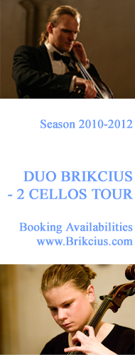 http://www.Brikcius.com - Anna Brikciusov: Czech Cellist & František Brikcius: Czech Cellist (festival DUO BRIKCIUS - 2 CELLOS TOUR)