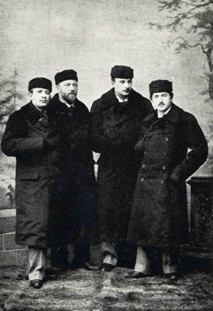 The Czech Quartet in 1895 - Karel Hoffmann, Hanuš Wihan, Oskar Nedbal, Josef Suk.