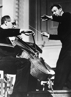 Mstislav Rostropovich - cellist & Benjamin Britten - conductor