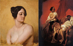 Olympe Pélissier (1799 - 1878), která pózovala pro francouzského malíře Émile Jean-Horace Verneta (1789 - 1863) a jeho obraz Hudita a Holofernes (1830).