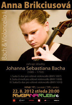 http://www.RybaNaRuby.net - Rybanaruby – klub, obchod, čajovna - Czech Cellist Anna Brikciusov, poster