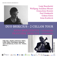 http://www.Brikcius.com - Anna Brikciusov: Czech Cellist & František Brikcius: Czech Cellist (festival DUO BRIKCIUS - 2 CELLOS TOUR), poster