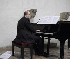 Italian pianist Giuseppe Devastato, Festival Brikcius - The 2nd Chamber Music Concert Series at the Stone Bell House in Prague 2013. hoto: Alina Bogdana Mihai. http://Festival.Brikcius.com