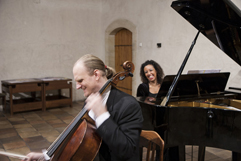 French pianist Justine Verdier and Czech cellist František Brikcius, concert CELLO AND PIANO & FIVE JUBILEES (Leoš Janček, Josef Suk, Iša Krejč, Antonn Dvořk, Bohuslav Martinů), Festival Brikcius - The 3rd Chamber Music Concert Series at the Stone Bell House in Prague (Year of Czech Music 2014). Photo: Alina Bogdana Mihai. http://Festival.Brikcius.com