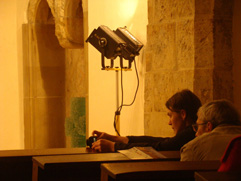Czech cellist Anna Brikciusov, poetry reading Brikciusov Na Prdle & Opil plachtivice (Festival Poetry Day 2014 - 204th anniversary of the birth of Karel Hynek Mcha - Year of Czech Music 2014), Kostel sv. Jana Křtitele Na Prdle, Prague 2014. Photo archive http://Festival.Brikcius.com