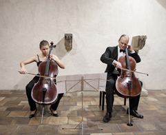Duo Brikcius (Anna Brikciusov - Cello & František Brikcius - Cello), concert DUO BRIKCIUS & YEAR OF CZECH MUSIC [2 Cellists - 2 Siblings], Festival Brikcius - The 3rd Chamber Music Concert Series at the Stone Bell House in Prague (Year of Czech Music 2014). Photo: Alina Bogdana Mihai. http://Festival.Brikcius.com