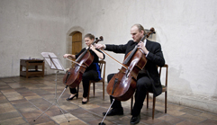 Duo Brikcius - Czech Cellist Anna Brikciusov and Czech Cellist František Brikcius; concert DUO BRIKCIUS - BAROQUE IN BLOOD / Festival Brikcius 2015 - The 4th Chamber Music Concert Series at the Stone Bell House in Prague #Bach330. Photo: Alina Bogdana Mihai. http://Festival.Brikcius.com