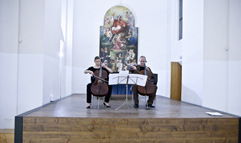 Czech Cellist Anna Brikciusová, Czech Cellist František Brikcius & Duo Brikcius; concert ITALIAN BAROQUE MUSIC; Festival Brikcius 2015 - The 4th Chamber Music Concert Series at the Stone Bell House in Prague #Bach330. Photo: Alina Bogdana Mihai. http://Festival.Brikcius.com Czech Cellist Anna Brikciusová, Czech Cellist František Brikcius & Duo Brikcius; concert ITALIAN BAROQUE MUSIC; Festival Brikcius 2015 - The 4th Chamber Music Concert Series at the Stone Bell House in Prague #Bach330. Photo: Alina Bogdana Mihai. http://Festival.Brikcius.com