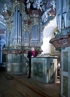 Organist and composer Irena Koskov; organ concert GOLDBERG VARIATIONS 1741; Festival Brikcius 2015 - The 5th Chamber Music Concert Series in Prague. Photo: Alina Bogdana Mihai, http://Festival.Brikcius.com
