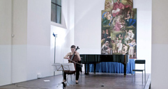 Two cellists, brother and sister Anna Brikciusov and František Brikcius (Duo Brikcius); cello concert DUO BRIKCIUS - ITALIAN BAROQUE MASTERS; Festival Brikcius 2015 - The 5th Chamber Music Concert Series in Prague. Photo: Alina Bogdana Mihai, http://Festival.Brikcius.com