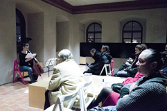 Czech poet and cellist Anna Brikciusová; poetry reading Do bouře; Poetry Day Festival. Festival Brikcius - the 7th Chamber Music Concert Series in Prague 2018. Photo: Alina Bogdana Mihai, http://Festival.Brikcius.com Czech poet and cellist Anna Brikciusová; poetry reading Do bouře; Poetry Day Festival. Festival Brikcius - the 7th Chamber Music Concert Series in Prague 2018. Photo: Alina Bogdana Mihai, http://Festival.Brikcius.com