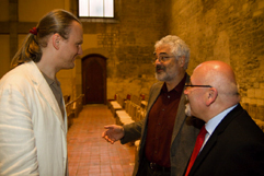 http://www.Brikcius.com - Czech Cellist František Brikcius, Leo Pavlát: head of the Jewish Museum in Prague & Jan Munk: head of the Memorial Terezín - Discussion before concert MAKANNA - 110th anniversary of the birth of the Jewish writer Jiří Weil (Jiří Weil, Irena Kosíková, Sir Tom Stoppard, Václav Havel, Jan Talich, Jan Židlický, Talichův komorní orchestr and František Brikcius); (Convent of St Agnes of Bohemia in Prague, 2010, Photo Marek Malůšek). http://www.Brikcius.com - Czech Cellist František Brikcius, Leo Pavlát: head of the Jewish Museum in Prague & Jan Munk: head of the Memorial Terezín - Discussion before concert MAKANNA - 110th anniversary of the birth of the Jewish writer Jiří Weil (Jiří Weil, Irena Kosíková, Sir Tom Stoppard, Václav Havel, Jan Talich, Jan Židlický, Talichův komorní orchestr and František Brikcius); (Convent of St Agnes of Bohemia in Prague, 2010, Photo Marek Malůšek).