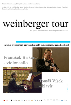 http://www.Brikcius.com - František Brikcius: Czech Cellist - project "Weinberger Tour" (Jaromr Weinberger, Irena Koskov, Erwin Schulhoff, James Simon, Tomš Všek & František Brikcius)